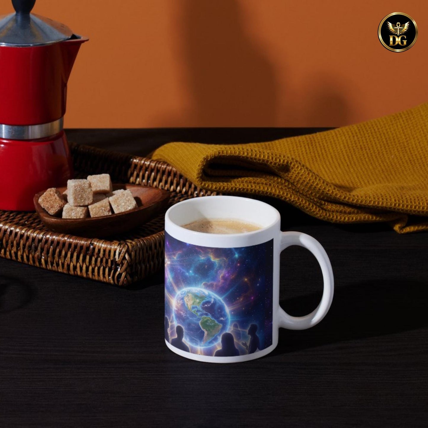 Christ Consciousness Mug Design – Jesus is The King - Sacred Jesus Meditation Art – Spiritual Faith Mug – AI Art