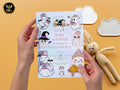 Baby Shower Invitation: Spooky Ghost  Halloween Theme (Digital Download) Printable Invitation Template Editable Canva Instant Download