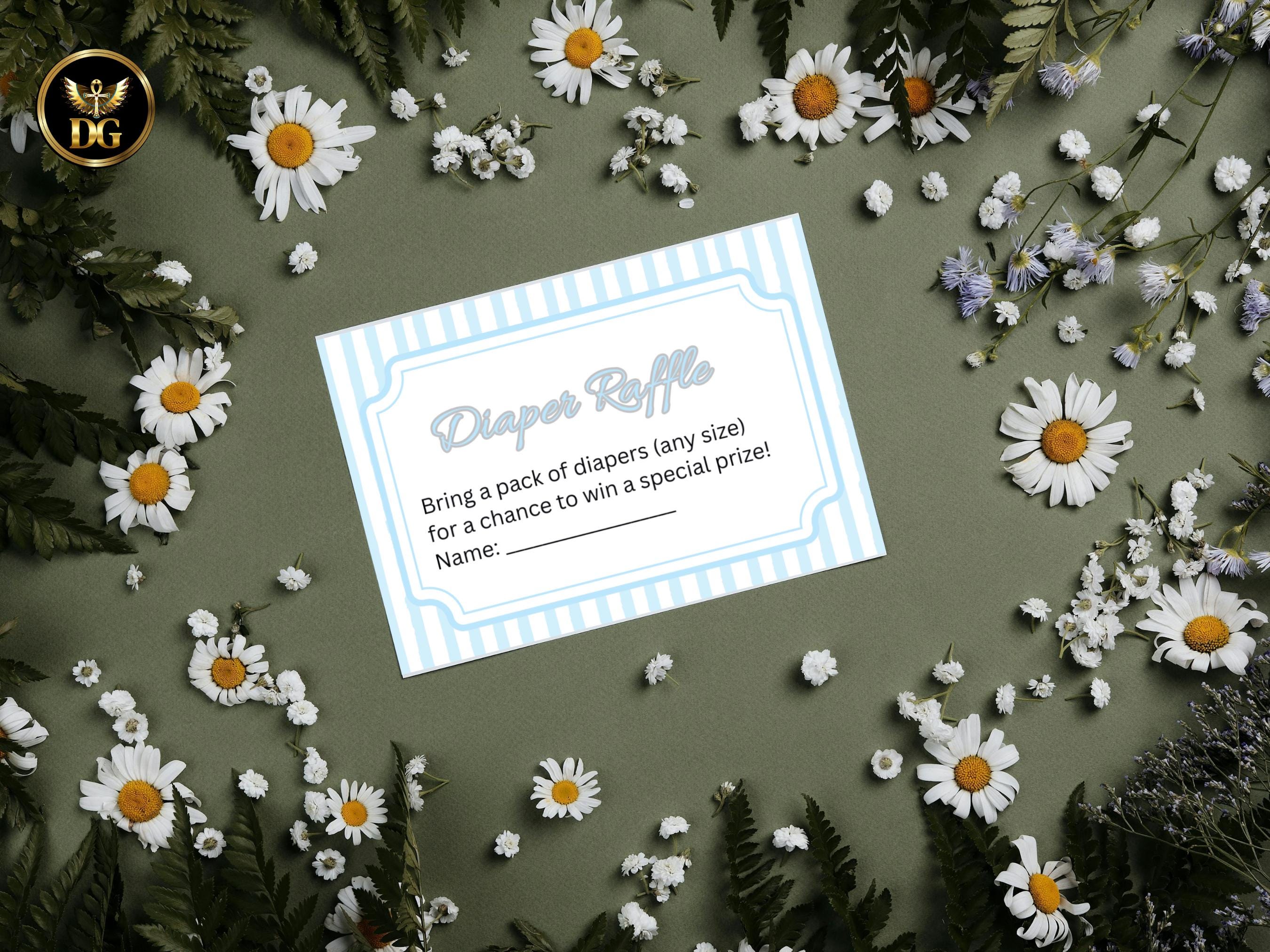 Blue Baby Shower Invitation Bundle, Editable Canva Template Boy Baby Shower Invite with Diaper Raffle Book for Baby Cards Printable Download