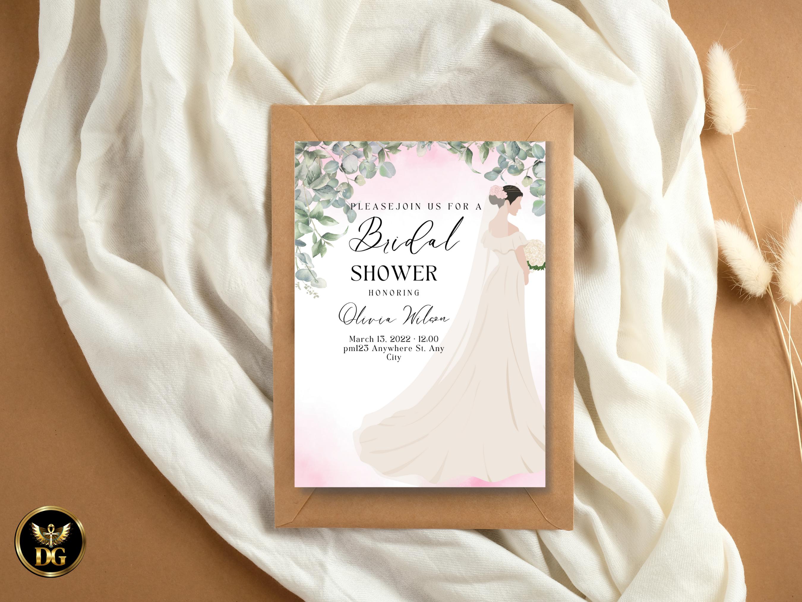 Boho Bridal Shower Invitation Suite Editable Printable Invite Menu, RSVP Digital Download Printable Template Editable Canva Instant Download