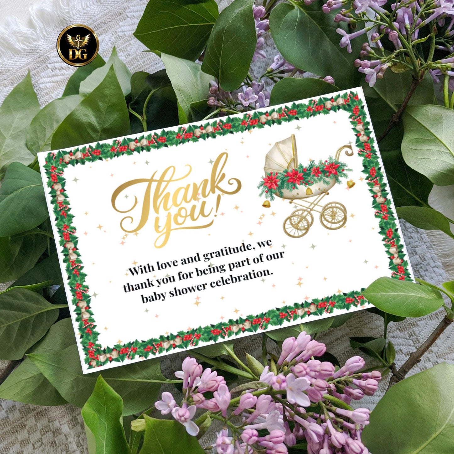 Christmas Baby Shower Invitation, Merry Little Baby Shower Invitation, Winter Baby Shower Invite, Winter Wonderland Baby Shower, For Holiday