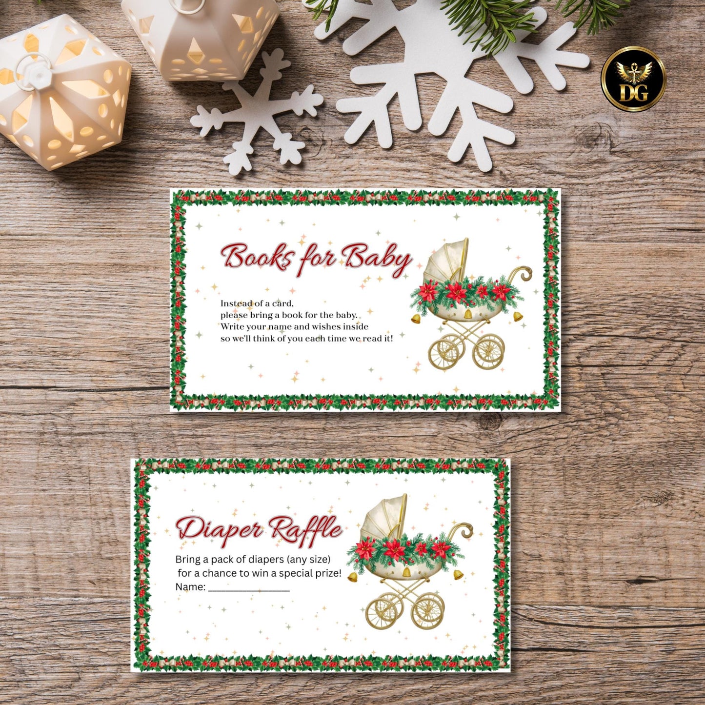 Christmas Baby Shower Invitation, Merry Little Baby Shower Invitation, Winter Baby Shower Invite, Winter Wonderland Baby Shower, For Holiday