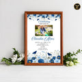 Blue Floral Funeral Invitation Template, Memorial Service Announcement, Editable Canva Funeral Card Celebration of Life Invite Photo Funeral
