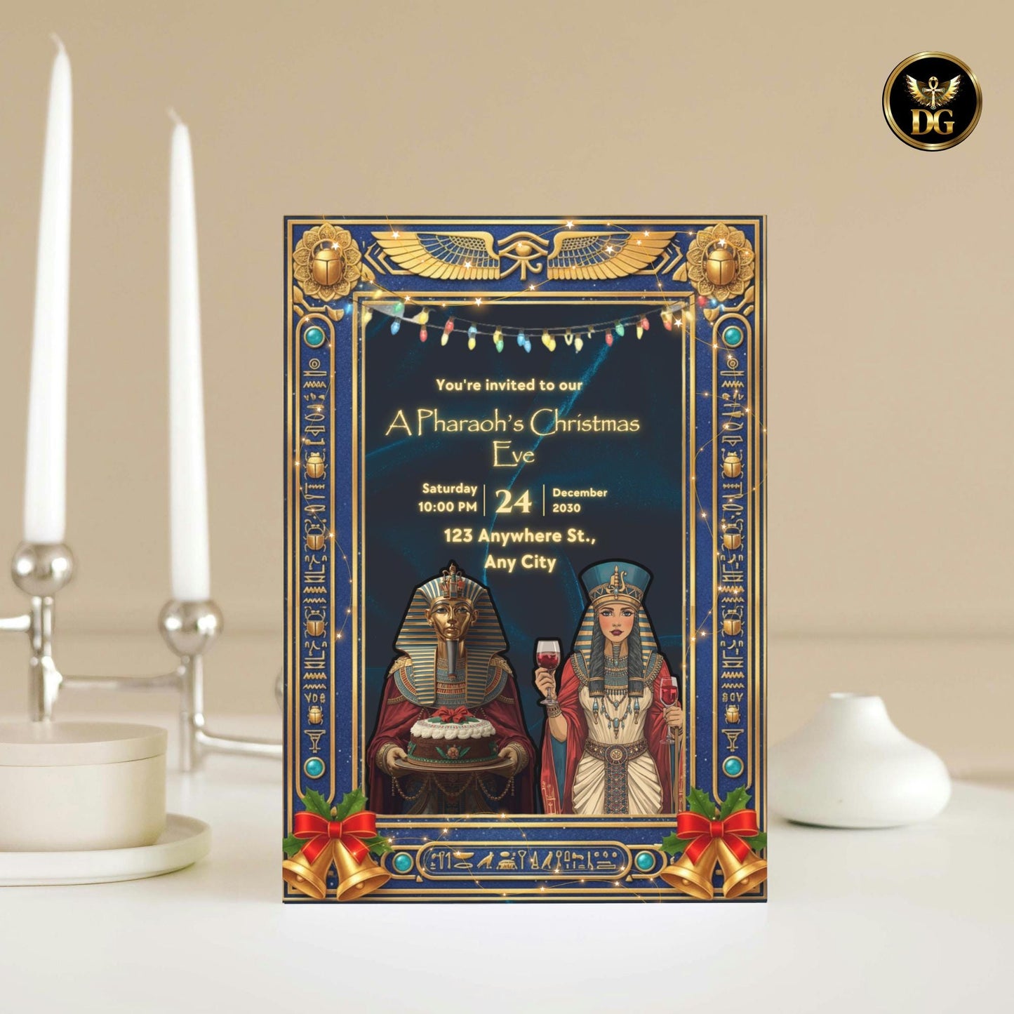 Christmas Eve Royal Ramses, Nefertari Request Your Presence The Most Legendary Digital Invitation Bundle