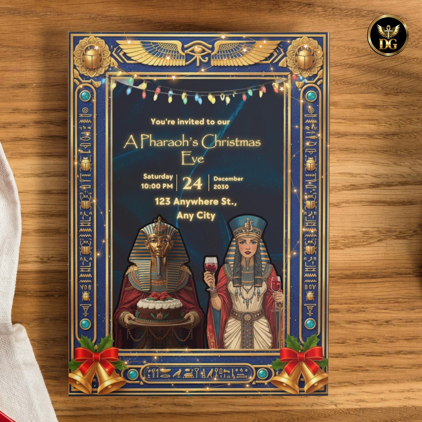 Christmas Eve Royal Ramses, Nefertari Request Your Presence The Most Legendary Digital Invitation Bundle