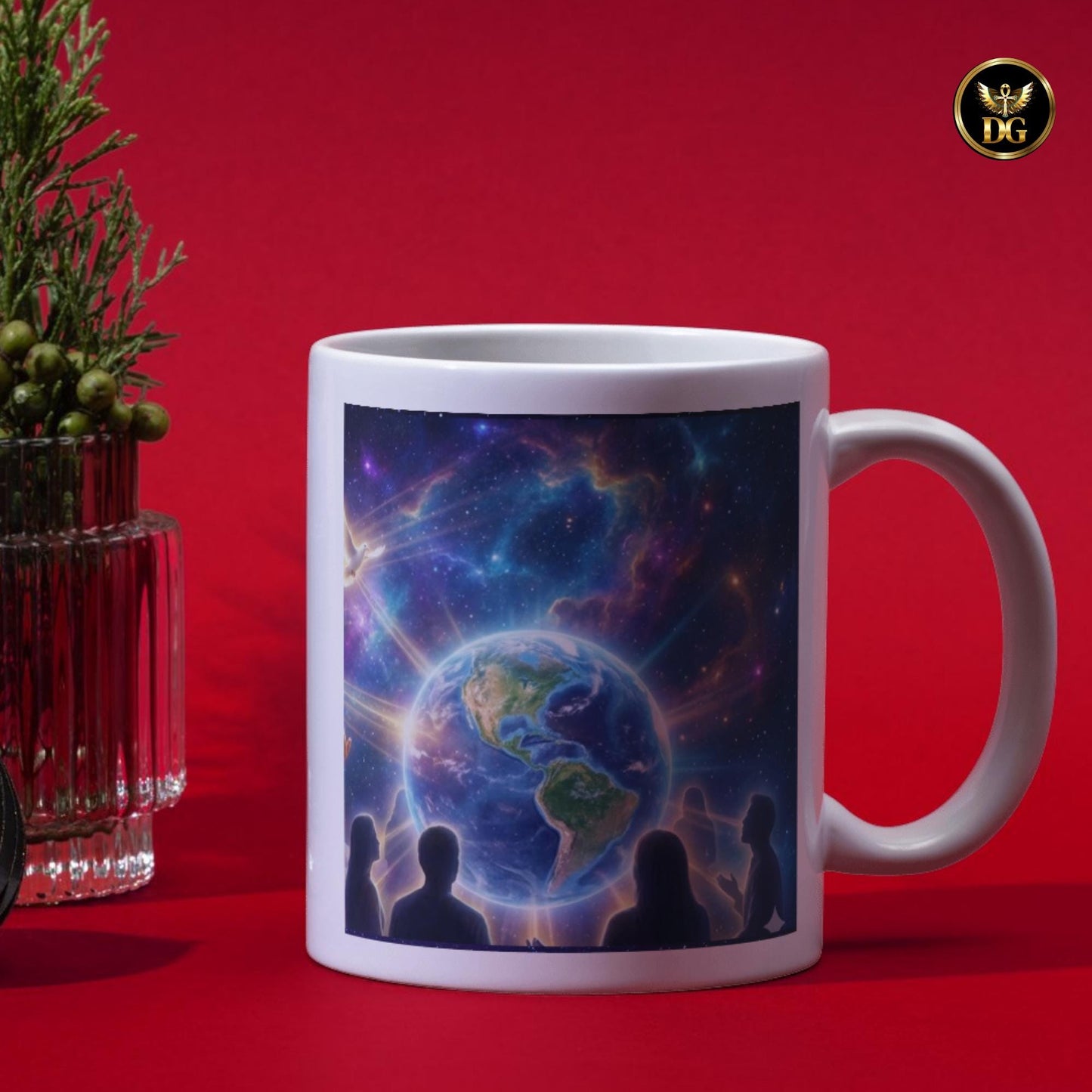 Christ Consciousness Mug Design – Jesus is The King - Sacred Jesus Meditation Art – Spiritual Faith Mug – AI Art