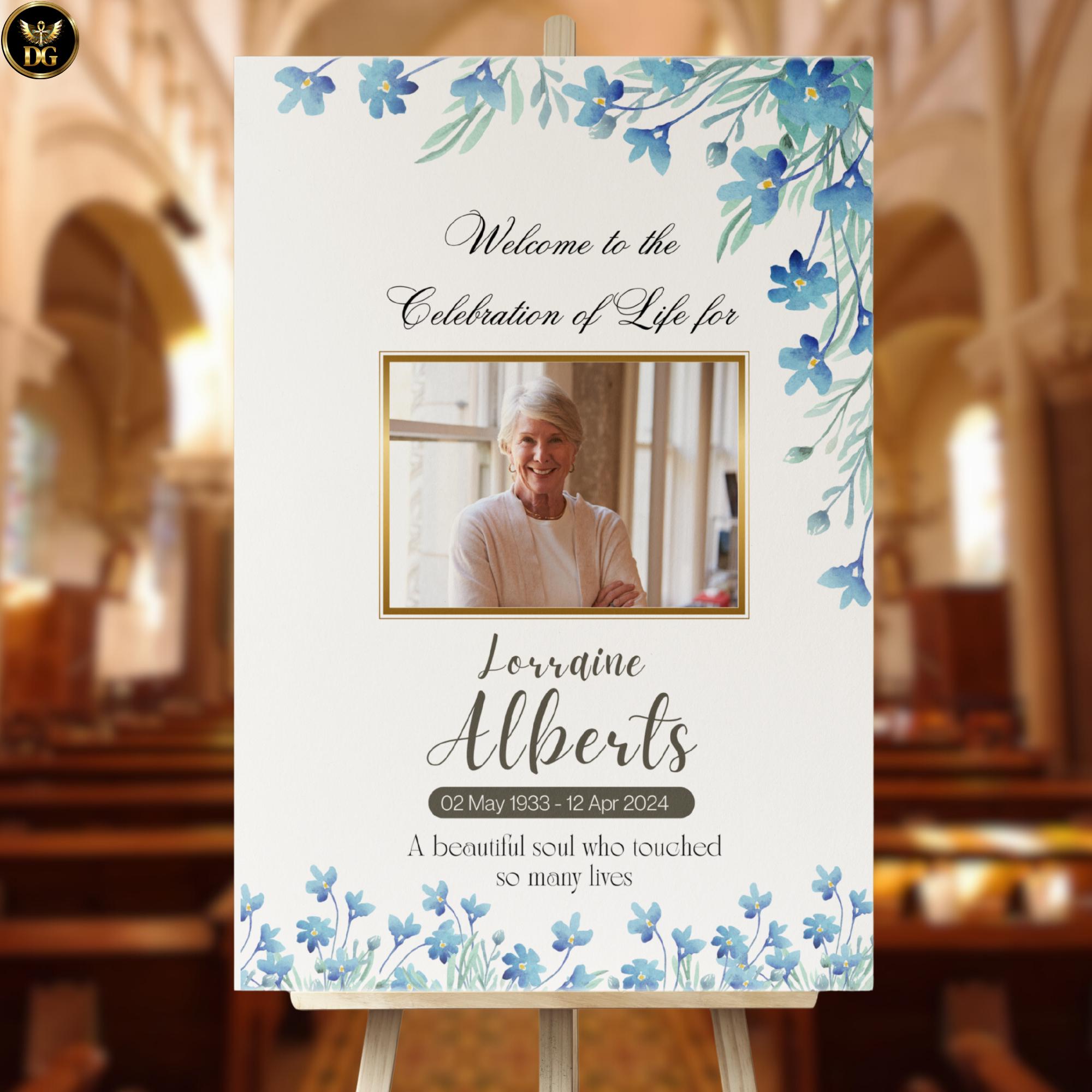 12-Piece Editable Funeral Bundle Canva, Celebration of Life Templates, In Loving Memory Program, Welcome Sign, Digital Invite, Prayer Card
