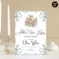 A New Chapter Begins Bridal Shower Invitation - Botanical Heart & Open Book Design - 5x7 Print | Digital Download