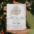 A New Chapter Begins Bridal Shower Invitation, Blush Pink Rose Book Lover Bridal Shower, Literary Romantic Printable Invite 5x7